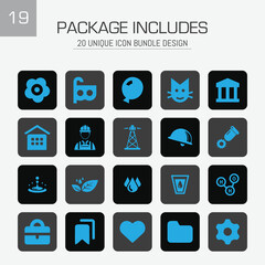 Fototapeta premium 20 Unique icon bundle designs simple flat design clean style