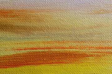 The texture of a canvas painting covered with oil paint