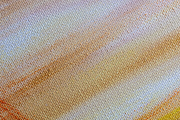 The texture of a canvas painting covered with oil paint