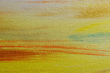The texture of a canvas painting covered with oil paint
