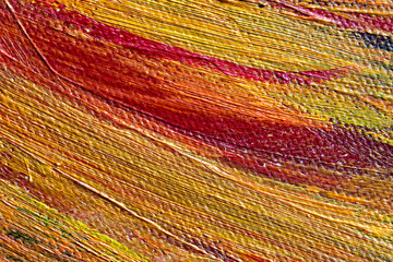 The texture of a canvas painting covered with oil paint