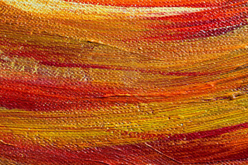 The texture of a canvas painting covered with oil paint