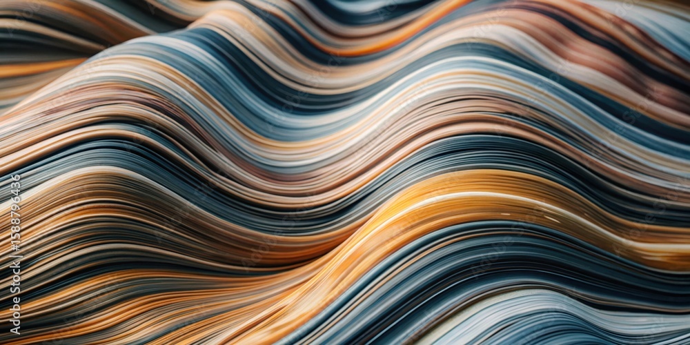Aufkleber abstract flowing lines pattern design modern artistic wavy backdrop background