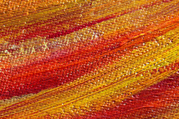The texture of a canvas painting covered with oil paint