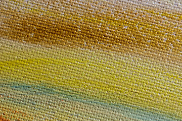 The texture of a canvas painting covered with oil paint