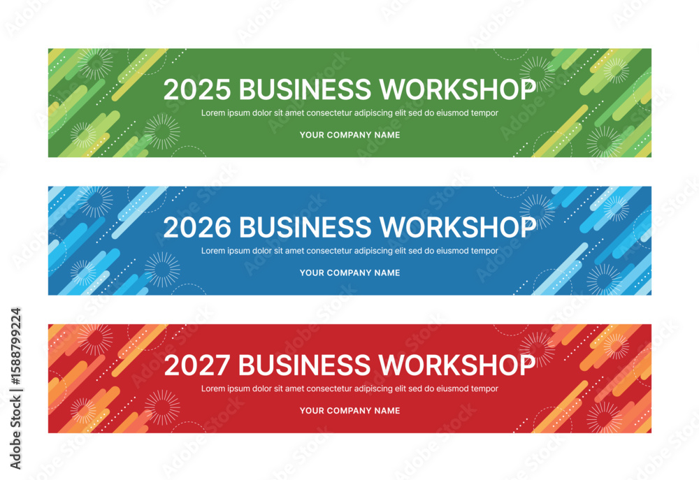 Poster modern business workshop roll-up banners with arrow graphics symbolizing growth and progress. perfec