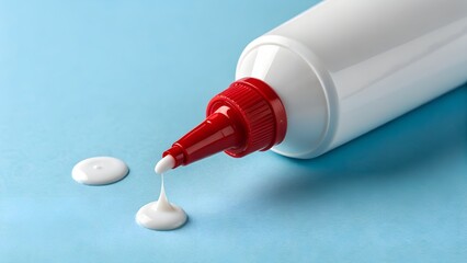  White Glue Bottle with Glue Dripping