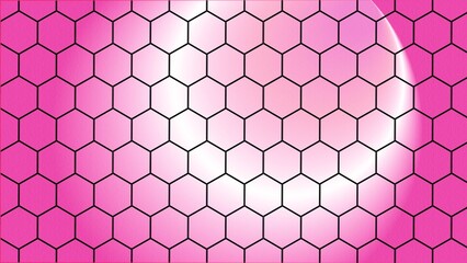 pink hexagon segments as background
