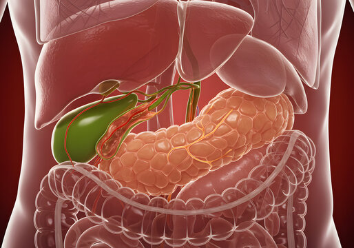 Human digestive system anatomy illustration