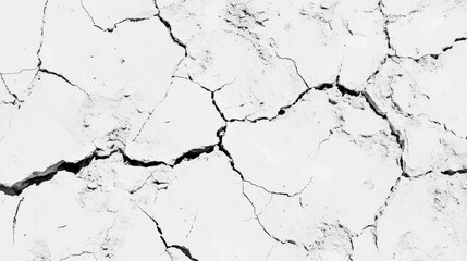 Fototapeta premium Abstract Cracked White Texture Background.