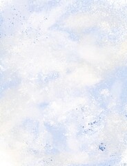 Hand Painted Distressed Texture Dynamic Minimalist Abstract Calm Airy Background in White and Blue
