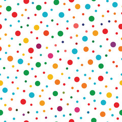 Colorful Seamless Pattern of Random Small Dots Scattered