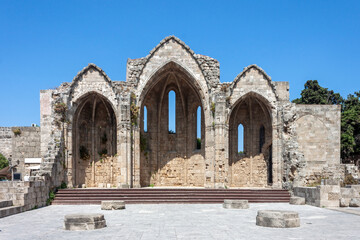 The Church of The Virgin of The Burgh, located in Rhodes' Medieval City near the Gate of the...