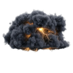 Dark Thunderstorm Cloud with Lightning
