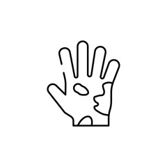 Skin Allergy icon design with white background stock illustration