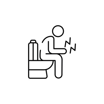 Diarrhea icon design with white background stock illustration