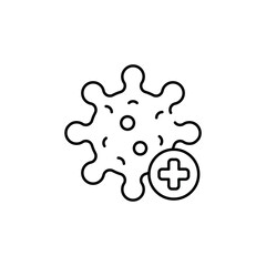 Infection icon design with white background stock illustration