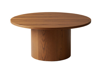 Modern Round Wood Table
