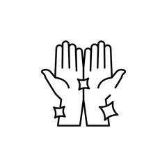 Hand Clean icon design with white background stock illustration