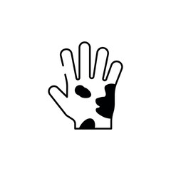 Skin Allergy icon design with white background stock illustration