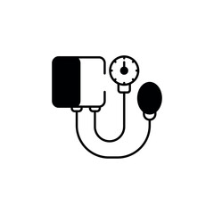 Blood Pressure icon design with white background stock illustration