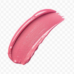 realistic 3d smooth glossy lipstick swatch smear smudge in different color style isolated on transparent background	

