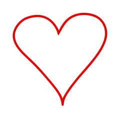 Simple Line Pink Heart Icon, Minimalist Symbol of Affection and Health, AI Generated