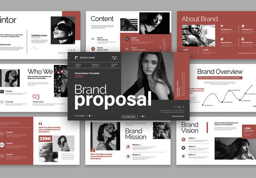 Modern And Clean Retro Brand Proposal