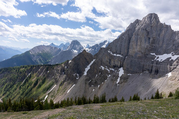 mountain landscape with snow