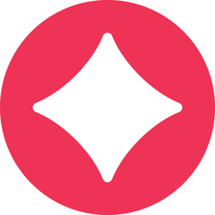 Obraz premium Glossy Sparkle Icon with Star Shape