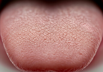 Fototapeta premium Human tongue macro closeup