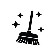 vector illustration of a broom