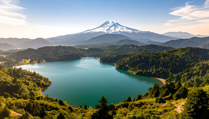 A breathtaking high-angle drone shot showcasing an untouched natural wilderness.