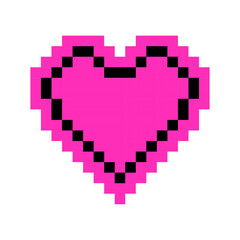 Obraz premium heart pixel icon. like pixel