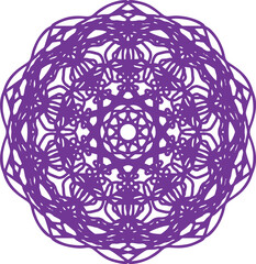 Purple mandala vector for festive invite design decoration