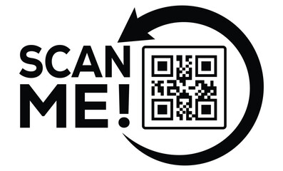 QR code scan icon set. Scan me frame. QR code scan for smartphone. QR code for mobile app, payment and identification. Vector illustration.