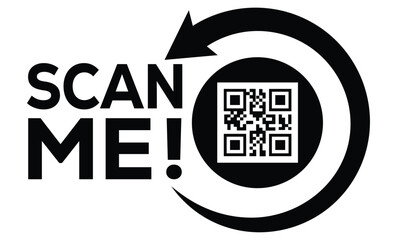 QR code scan icon set. Scan me frame. QR code scan for smartphone. QR code for mobile app, payment and identification. Vector illustration.