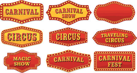 Light bulb cartoon signboards