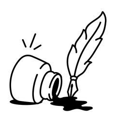 A hand drawn style icon of book stack

