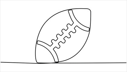 One continuous line drawing American football. sport concept, One continuous line drawing American football Modern continuous line draw design graphic vector illustration. 
