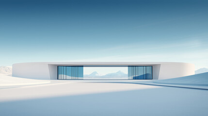 The spacious square and the simple buildings