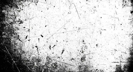 Grunge Texture with Scratches and Smudges on Transparent Background


