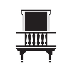 Elegant Balcony with Decorative Balustrade and Window Design