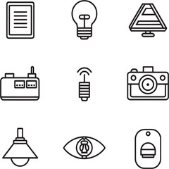 Minimal Smart Light Sensor Icon In Line Style