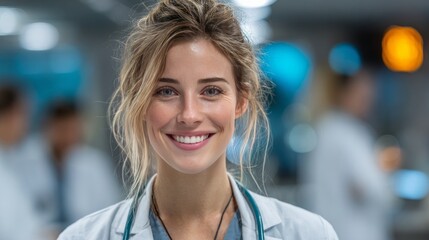 Obraz premium Compassionate Healthcare Professional Enhancing Patient Care and Medical Excellence