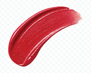 realistic 3d smooth glossy lipstick swatch smear smudge in different color style isolated on transparent background	
