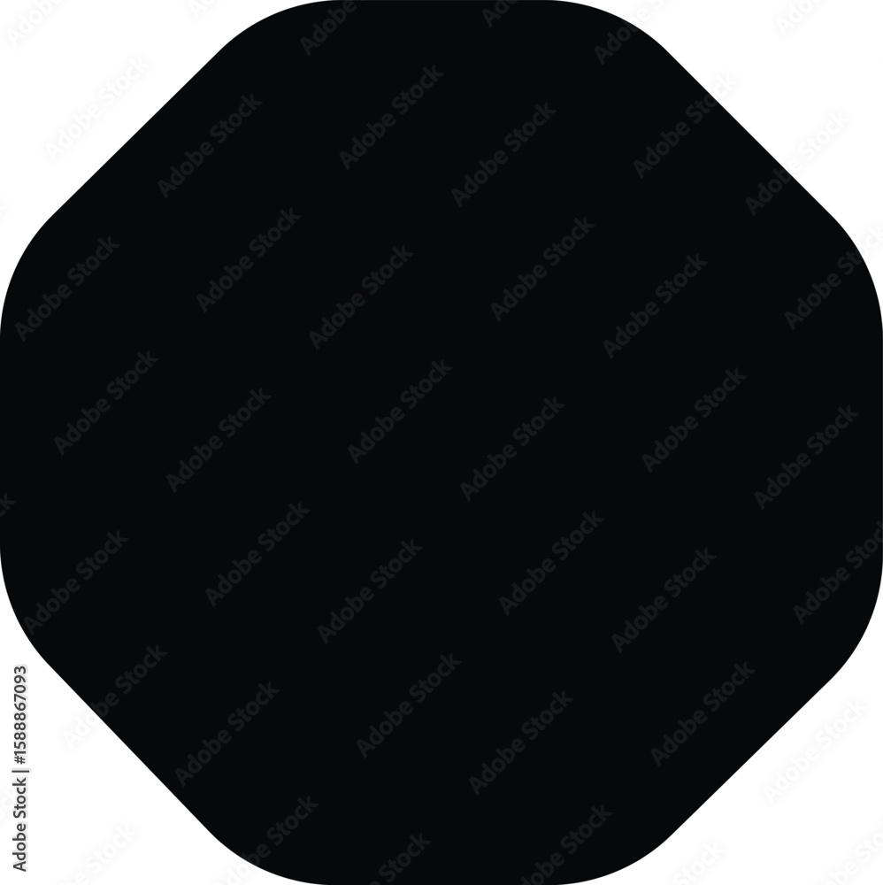 Poster abstract black octagon: a clean, minimalist image featuring a solid black octagon, perfect for vario
