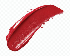 realistic 3d smooth glossy lipstick swatch smear smudge in different color style isolated on transparent background	
