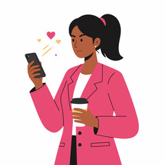 young woman with a mobile phone