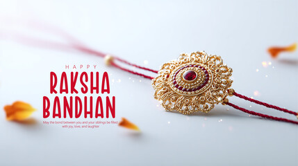 Celebration of Raksha Bandhan with Beautiful Rakhi and Festive Decorations